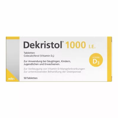 Dekristol 1000 IU tabletid, 50 tk Dekristol 1000 IU tabletid, 50 tk