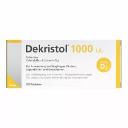 DEKRISTOL 1000 I.U. tabletti, 200 tk