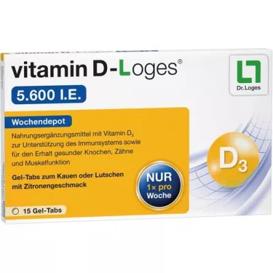 VITAMIN D-LOGES 5600 I.E. iganädalane närimistablett, 15 tk