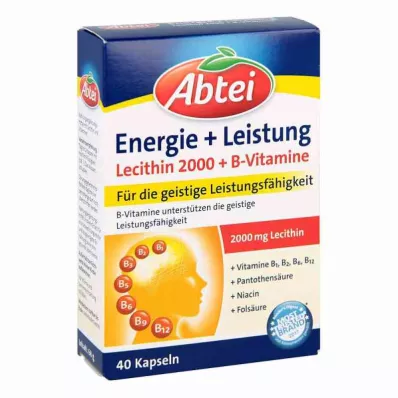 Abbey Lecithin 2000 Plus B-vitamiini kapslid (40 tk)