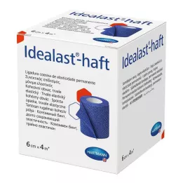 IDEALAST-kleepuv värviline side 6 cmx4 m sinine, 1 tk