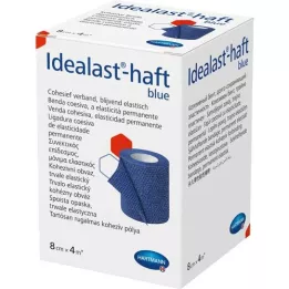 IDEALAST-kleepuv värviline side 8 cm x 4 m sinine, 1 tk