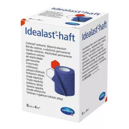 IDEALAST-kleepuv värviline side 8 cm x 4 m sinine, 1 tk