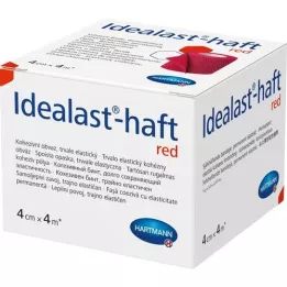 IDEALAST-kleepuv värviline side 4 cmx4 m punane, 1 tk