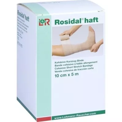 ROSIDAL kleepuv kompressiooniside 10 cm x 5 m, 1 tk