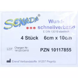 SENADA Kiire haavaside 6x10 cm, 4 tk