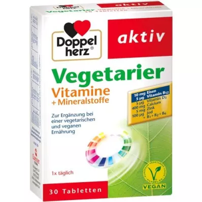 DOPPELHERZ Taimsed vitamiinid+mineraalained Active, 30 tk