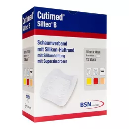 CUTIMED Siltec B vahukompress 10x10 cm koos liimiga, 12 tk