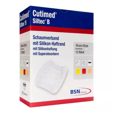 Cutimed Siltec B vahtplastist side 10x10 cm kleepuva servaga, 12 tk Cutimed Siltec B vahtplastist side 10x10 cm kleepuva servaga, 12 tk
