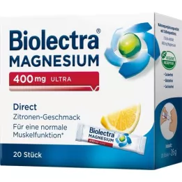 BIOLECTRA Magneesium 400 mg ultra Direct Lemon, 20 tk