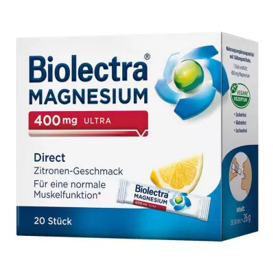 BIOLECTRA Magneesium 400 mg ultra Direct Lemon, 20 tk
