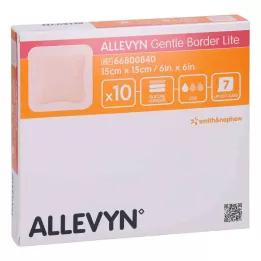 ALLEVYN Gentle Border Lite 15x15 cm vahukompress, 10 tk