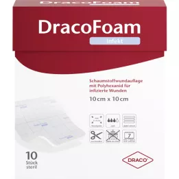 DRACOFOAM Infektsioonivahukompress 10x10 cm, 10 tk