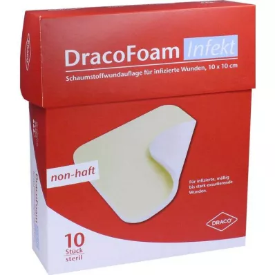 Dracofoam Infection Foam haavakate 10x10cm, 10 tk Dracofoam Infection Foam haavakate 10x10cm, 10 tk