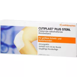 CUTIPLAST pluss steriilne 10x24,8 cm haavasidemete komplekt, 5 tk