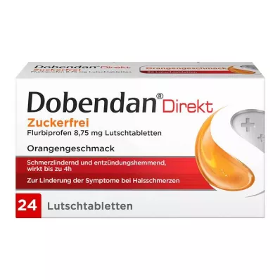 Dobendan Direct Suhkruvaba Flurbiprofeen 8,75 mg pastillid, 24 tk Dobendan Direct Suhkruvaba Flurbiprofeen 8,75 mg pastillid, 24 tk