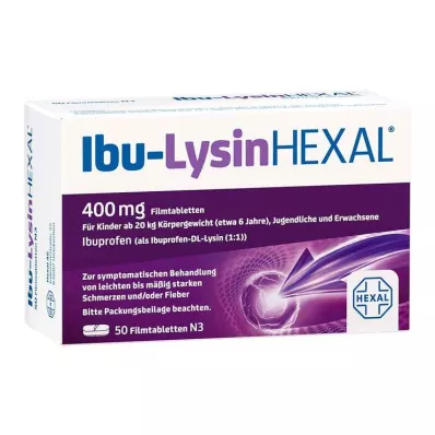 IBU-LYSINHEXAL Õhukese polümeerikattega tabletid, 50 tk