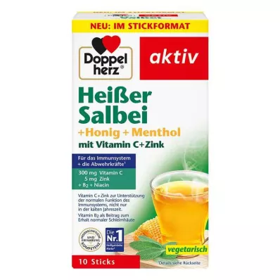 Doppelherz Hot Sage+Honey+mentol Graanulid, 10 tk Doppelherz Hot Sage+Honey+mentol Graanulid, 10 tk