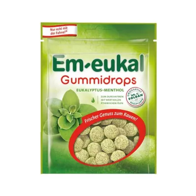 EM-EUKAL Eukalüpti-mentooli sisaldavad suhkrut sisaldavad kummitilgad, 90 g