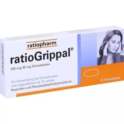 RATIOGRIPPAL 200 mg/30 mg õhukese polümeerikattega tabletid, 10 tk
