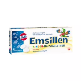 EMSILLEN Laste kurgupastillid vanilje, 20 tk