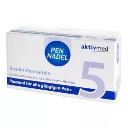 PEN-NADELN Universaalsed 5 kanüüli 0,23x5 mm 32 G, 100 tk