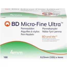 BD MICRO-FINE ULTRA pliiatsinõelad 0,23x4 mm, 100 tk