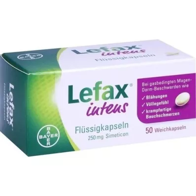 LEFAX intensiivsed vedelad kapslid 250 mg simetikooni, 50 tk