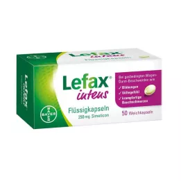LEFAX intensiivsed vedelad kapslid 250 mg simetikooni, 50 tk