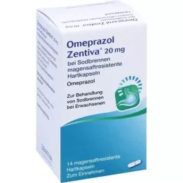 OMEPRAZOL Zentiva 20 mg kõrvetiste puhul, 14 tk