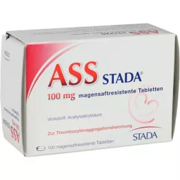 ASS STADA 100 mg kõhuga kaetud tabletid, 100 tk