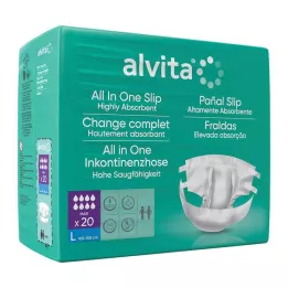 ALVITA All-in-One inkontinentsipüksid maxi large night, 20 tk