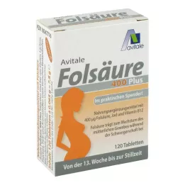 FOLSÄURE 400 Plus B12+Jood tabletid, 120 kapslit