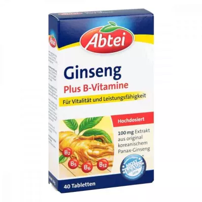 Abbey Ginseng Plus B-vitamiini tabletid (40 tükki)