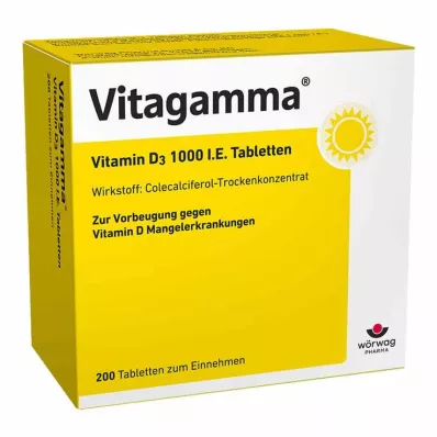 Vitagamma® D3 1000 IU D3-vitamiini tabletid, 200 tk