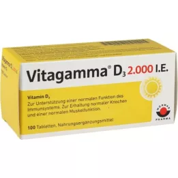 VITAGAMMA D3 2,000 I.U. vitamiin D3 NEM tabletid, 100 tk