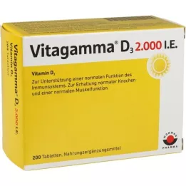VITAGAMMA D3 2,000 I.U. vitamiin D3 NEM tabletid, 200 tk