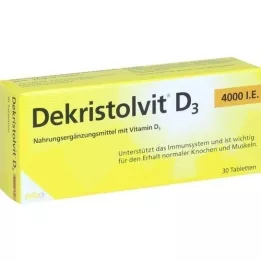 DEKRISTOLVIT D3 4000 I.U. tabletid, 30 tk