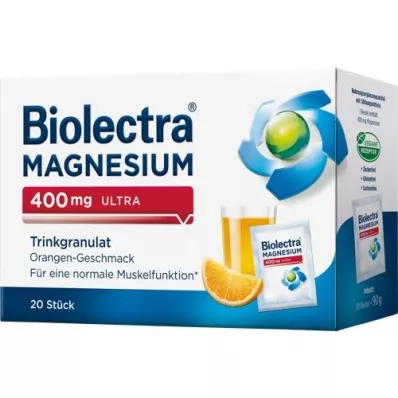 BIOLECTRA Magneesium 400 mg ultra Trinkgran.Orange, 20 tk