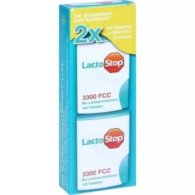 LACTOSTOP 3,300 FCC Tabletid Click Dispenser Dop.Pa., 2X100 tk