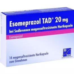 ESOMEPRAZOL TAD 20 mg kõrvetised msr.hard caps., 14 tk