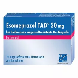 ESOMEPRAZOL TAD 20 mg kõrvetised msr.hard caps., 14 tk