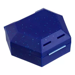 ZAHNSPANGENBOX nööriga, sinine glitteriga, 1 tk