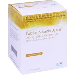CALCIUM VITAMIN D3 acis 500 mg/400 I.E. närimistablett, 100 tk