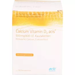 CALCIUM VITAMIN D3 acis 500 mg/400 I.U. närimistablett, 120 tk