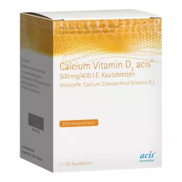 CALCIUM VITAMIN D3 acis 500 mg/400 I.U. närimistablett, 120 tk