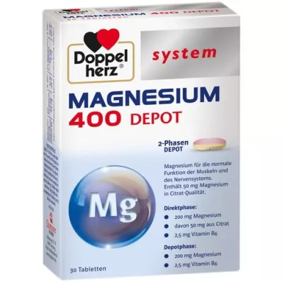 DOPPELHERZ Magnesium 400 Depot süsteemi tabletid, 30 tk