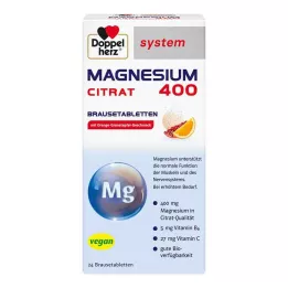 DOPPELHERZ Magneesium 400 tsitraadi süsteemi paisuv tablett, 24 tk