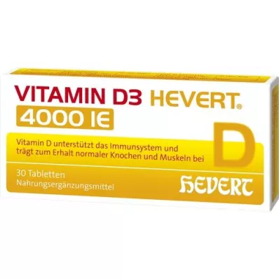VITAMIN D3 HEVERT 4000 I.U. tabletid, 30 tk