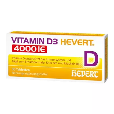 VITAMIN D3 HEVERT 4000 I.U. tabletid, 30 tk